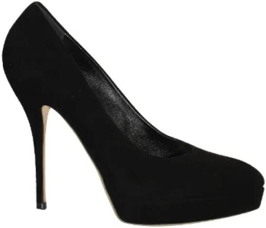 Gucci Vintage Pre-owned Suede heels Black Dames