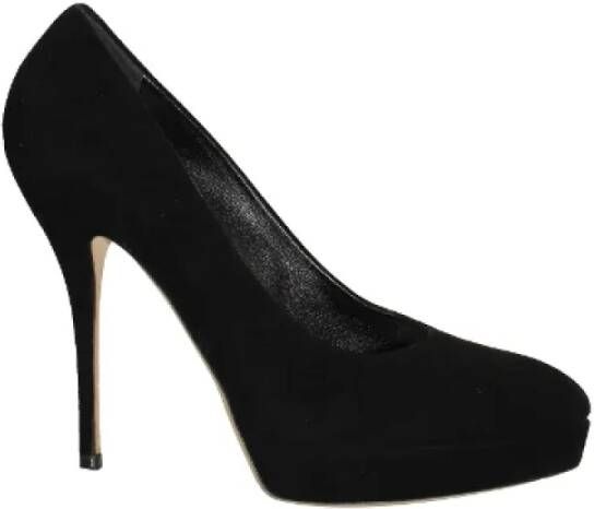 Gucci Vintage Pre-owned Suede heels Black Dames