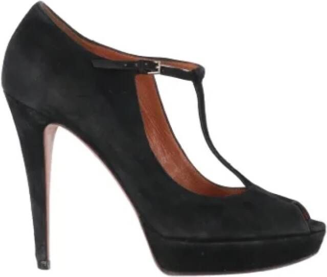 Gucci Vintage Pre-owned Suede heels Black Dames