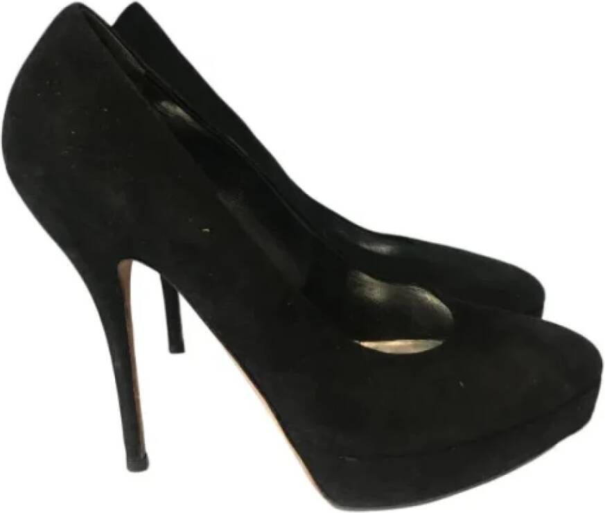 Gucci Vintage Pre-owned Suede heels Black Dames