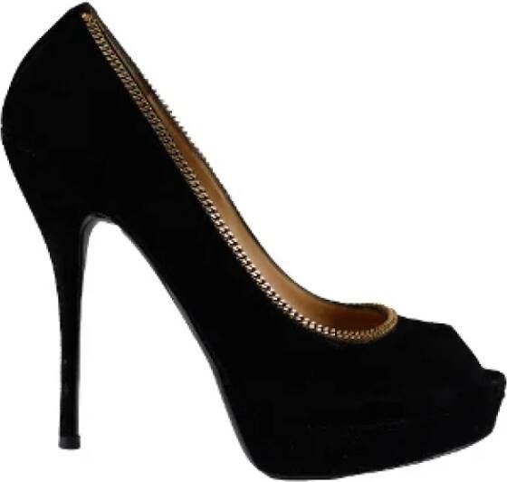 Gucci Vintage Pre-owned Suede heels Black Dames