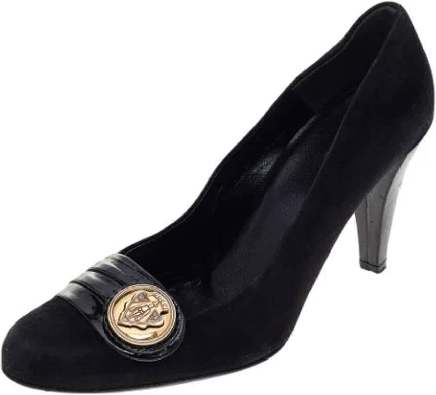 Gucci Vintage Pre-owned Suede heels Black Dames