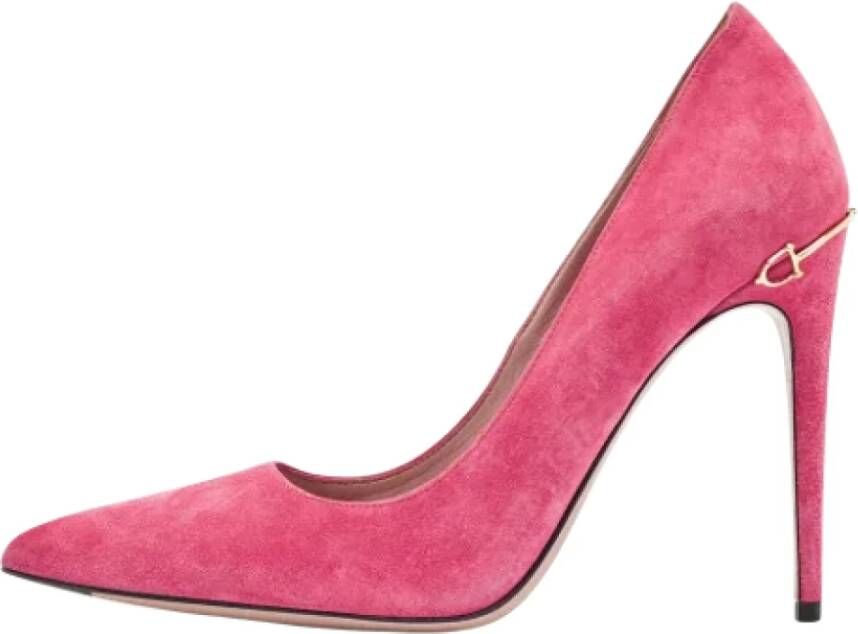 Gucci Vintage Pre-owned Suede heels Pink Dames