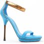 Gucci Vintage Pre-owned Suede sandals Blue Dames - Thumbnail 1