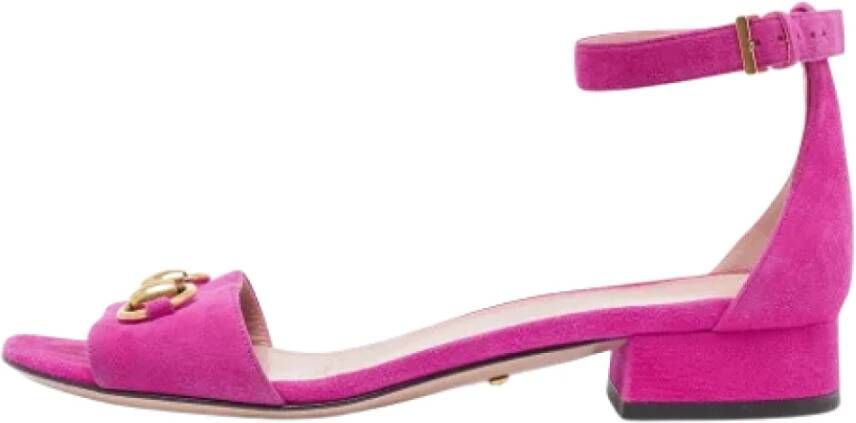 Gucci Vintage Pre-owned Suede sandals Pink Dames