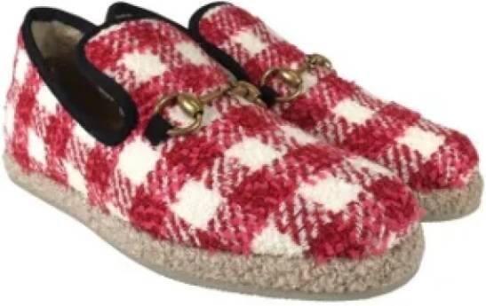 Gucci Vintage Pre-owned Wool espadrilles Red Dames