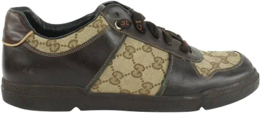 Gucci Vintage Stoffen Sneakers Brown Dames