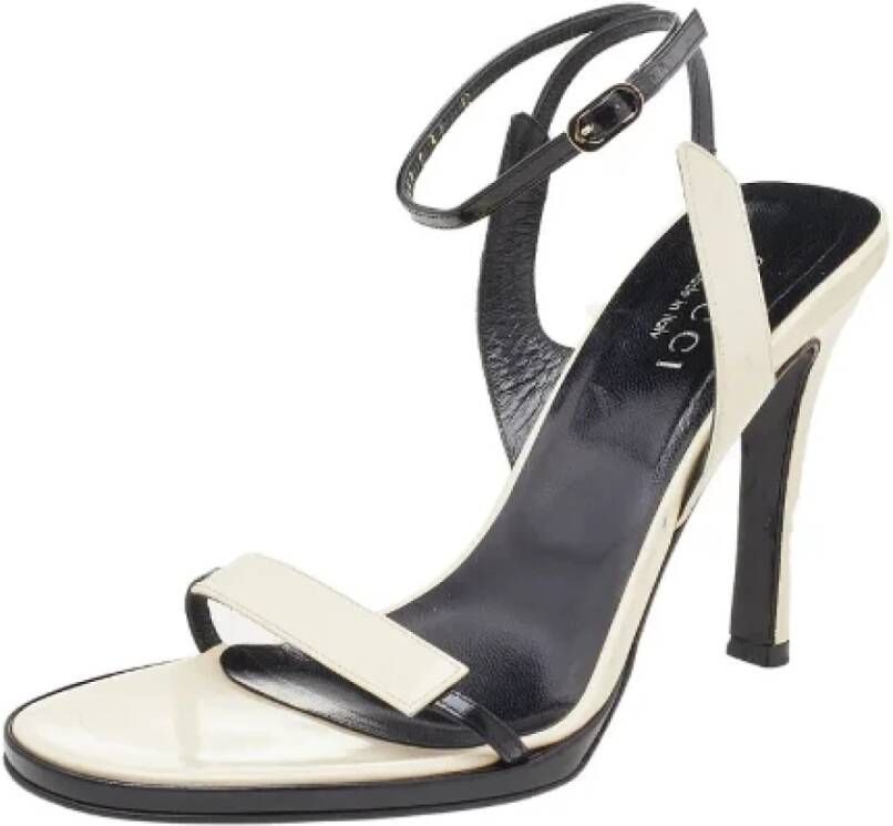 Gucci Vintage Tijdloze leren sandalen White Dames