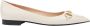 Gucci Witte Leren Ballerina Schoenen met Horsebit Detail White Dames - Thumbnail 1