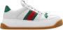 Gucci Witte Leren Sneakers met Groen en Rood Detail White Dames - Thumbnail 1