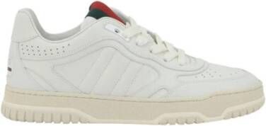 Gucci Witte Leren Tennisschoenen White Dames