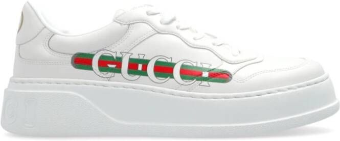 Gucci Witte Panel Logo Sneakers White Heren