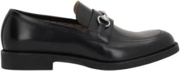 Gucci Zwarte leren mocassin schoenen Black Heren