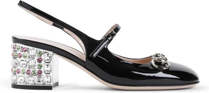 Gucci Zwarte Leren Pumps voor Vrouwen Black Dames