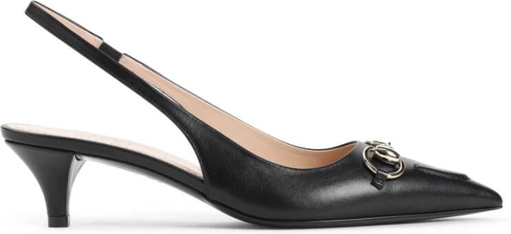 Gucci Zwarte Leren Pumps voor Vrouwen Black Dames