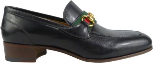 Gucci Zwarte platte schoenen Elegant stijl Black Heren