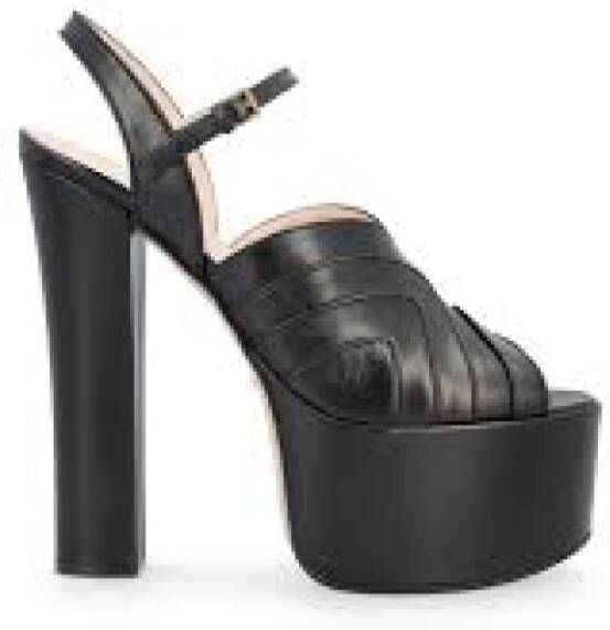 Gucci Zwarte Stijlvolle Sandalen Black Dames