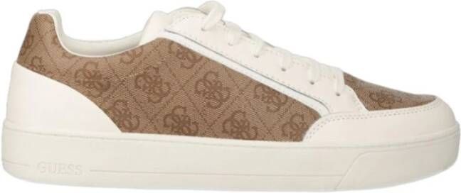 Guess Beige Casual Synthetische Sneakers met 3cm Rubberen Zool Beige Heren