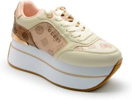 Guess Beige en roze damesschoenen Fltcamfal12 Beige Dames