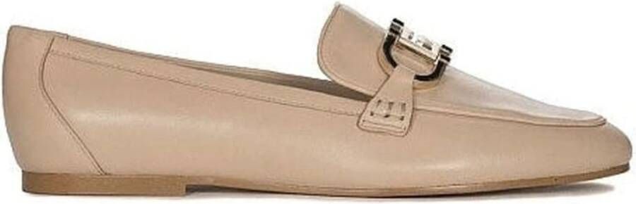 Guess Klassieke Leren Mocassin Schoenen Beige Dames