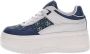 Guess Blauwe denim sneakers met hoge plateauzool Blue Dames - Thumbnail 1