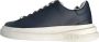 Guess Blauwe Leren Sneakers met Ronde Neus Blue Heren - Thumbnail 1