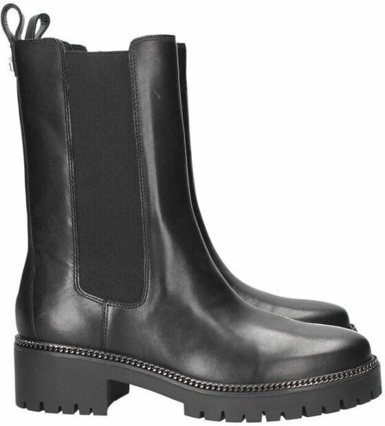 Guess Zwarte Leren Chelsea Laarzen Black Dames