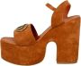 Guess Bruine Platform Sandalen met Gesp Brown Dames - Thumbnail 1