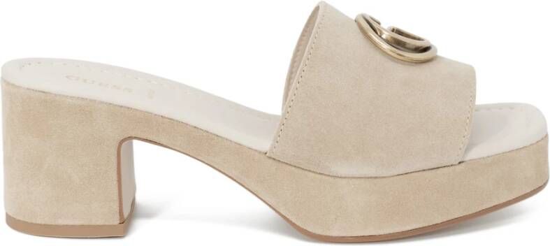 Guess Cinzia Suède Hakken Beige Dames