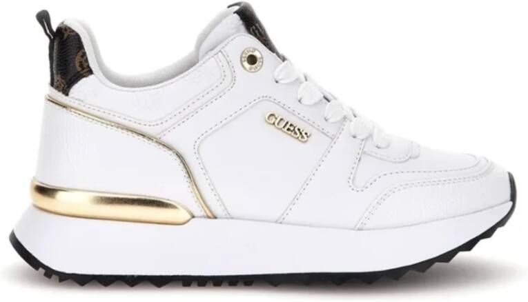 Guess Dames Kaddy Sneaker in Wit Eco Leer Wit Dames