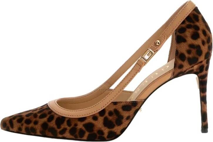 Guess Dierenprint hoge hakken pumps Brown Dames