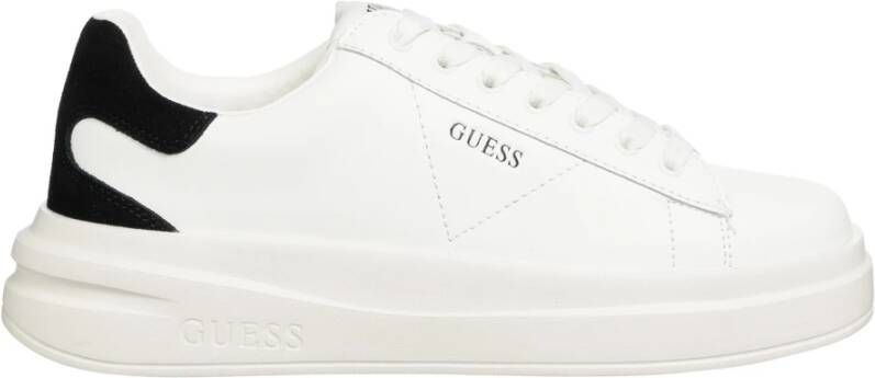 Guess Eenvoudige Vetersneakers White Dames