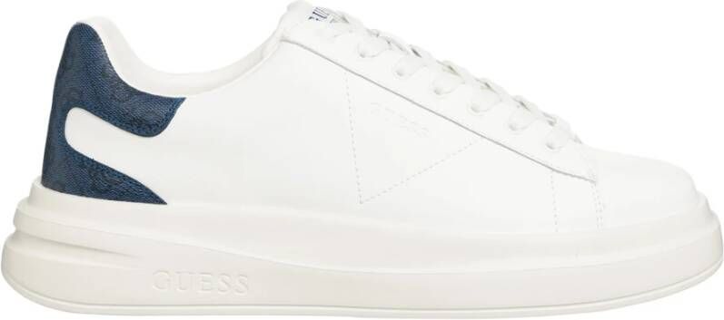 Guess Eenvoudige Vetersneakers White Heren