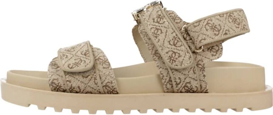 Guess Flat Sandals Beige Dames