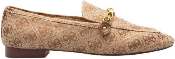 Guess Gedrukt Logo Mocassin Marta Beige Dames