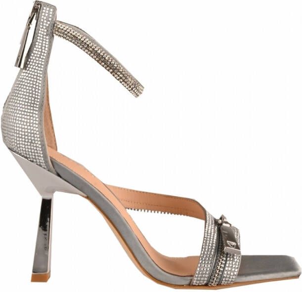 Guess Sandaal met juwelen en spiegelhak Gray Dames