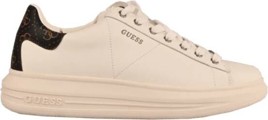 Guess Hoge Top Sneakers met Retro Print Beige Heren