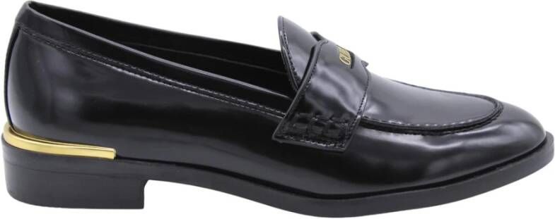 Guess Klassieke Leren Mocassinschoenen Black Dames