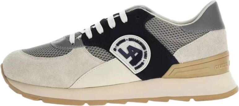 Guess Lage leren sneakers Beige Gray Heren