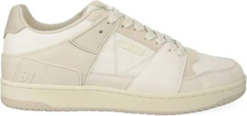 Guess Lage leren sneakers Beige Heren