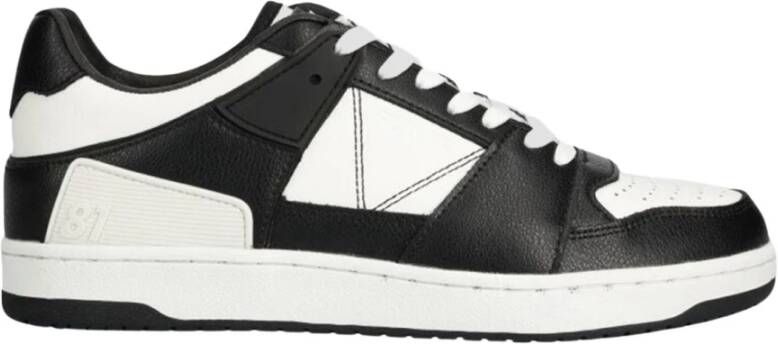 Guess Lage leren sneakers Zwart Black Heren