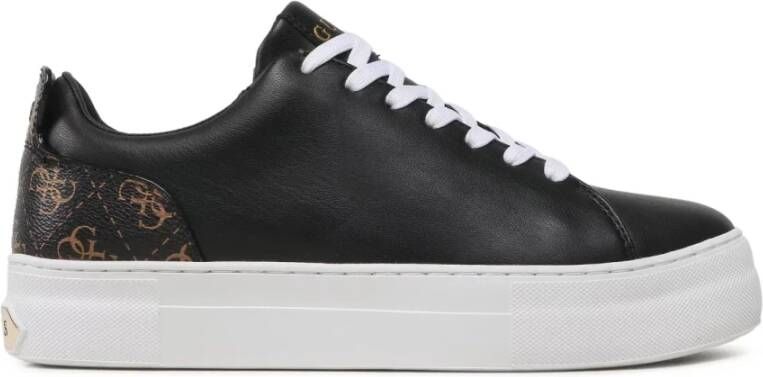 Guess Lage PU leren sneakers Gianelle Black Dames