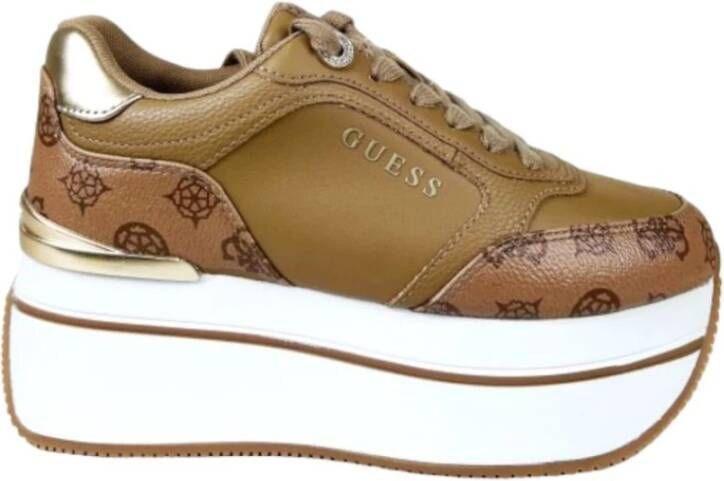 Guess Lage Sneakers Brown Dames