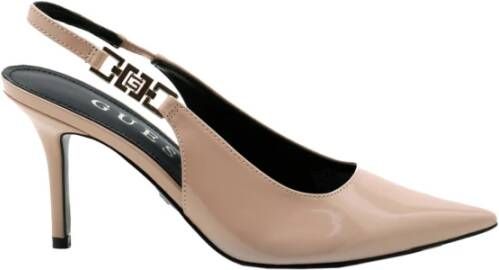 Guess Lak Slingback Leren Hoge Hakken Pink Dames