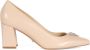 Guess Leren Decolleté met Logo Plaque Beige Dames - Thumbnail 1