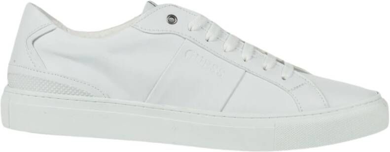 Guess Leren Lage Profiel Sneakers voor Heren White Heren