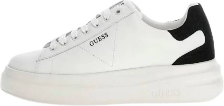 Guess Leren Sneakers Elbina voor Vrouwen White Dames