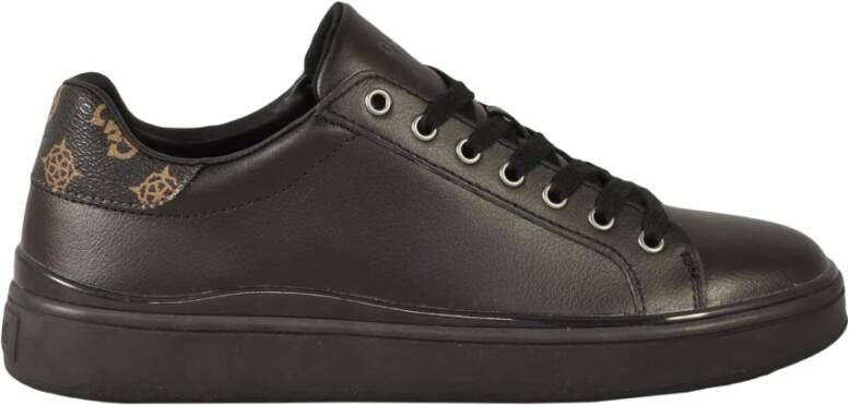 Guess Leren Sneakers met Rubberen Zool Black Dames