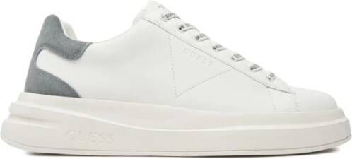 Guess Leren Sneakers Wit Ronde Neus White Heren