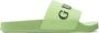 Guess Logo Relief PVC Muiltjes Open Teen Green Heren - Thumbnail 1